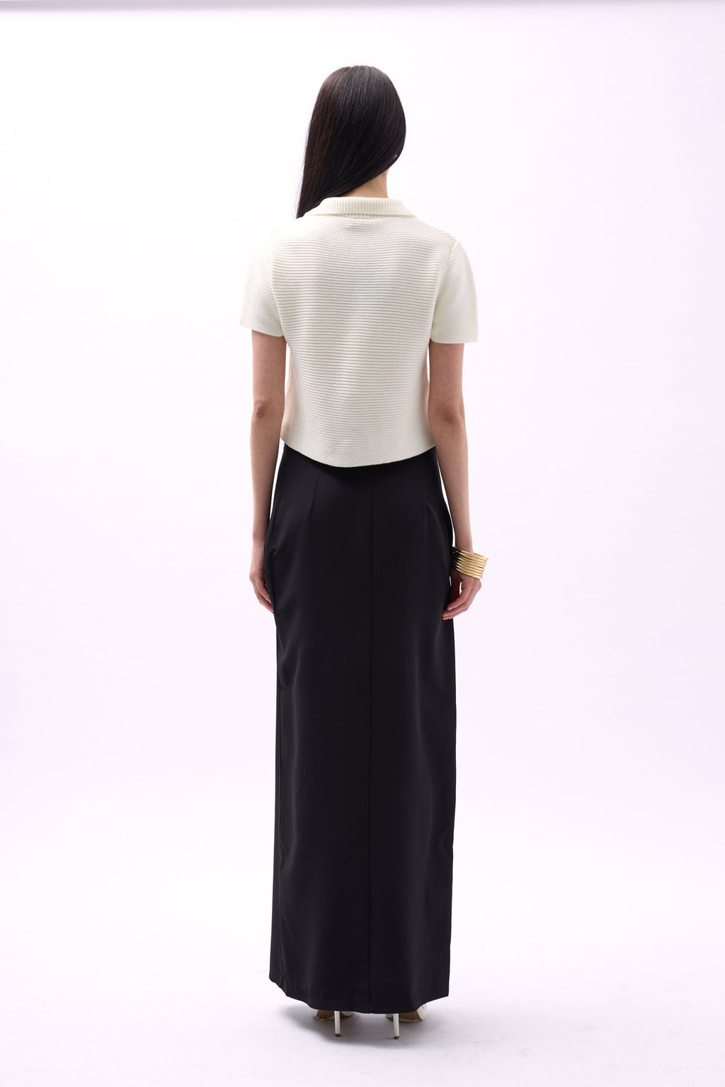Peter Pan Collar Buttoned Ecru Blouse