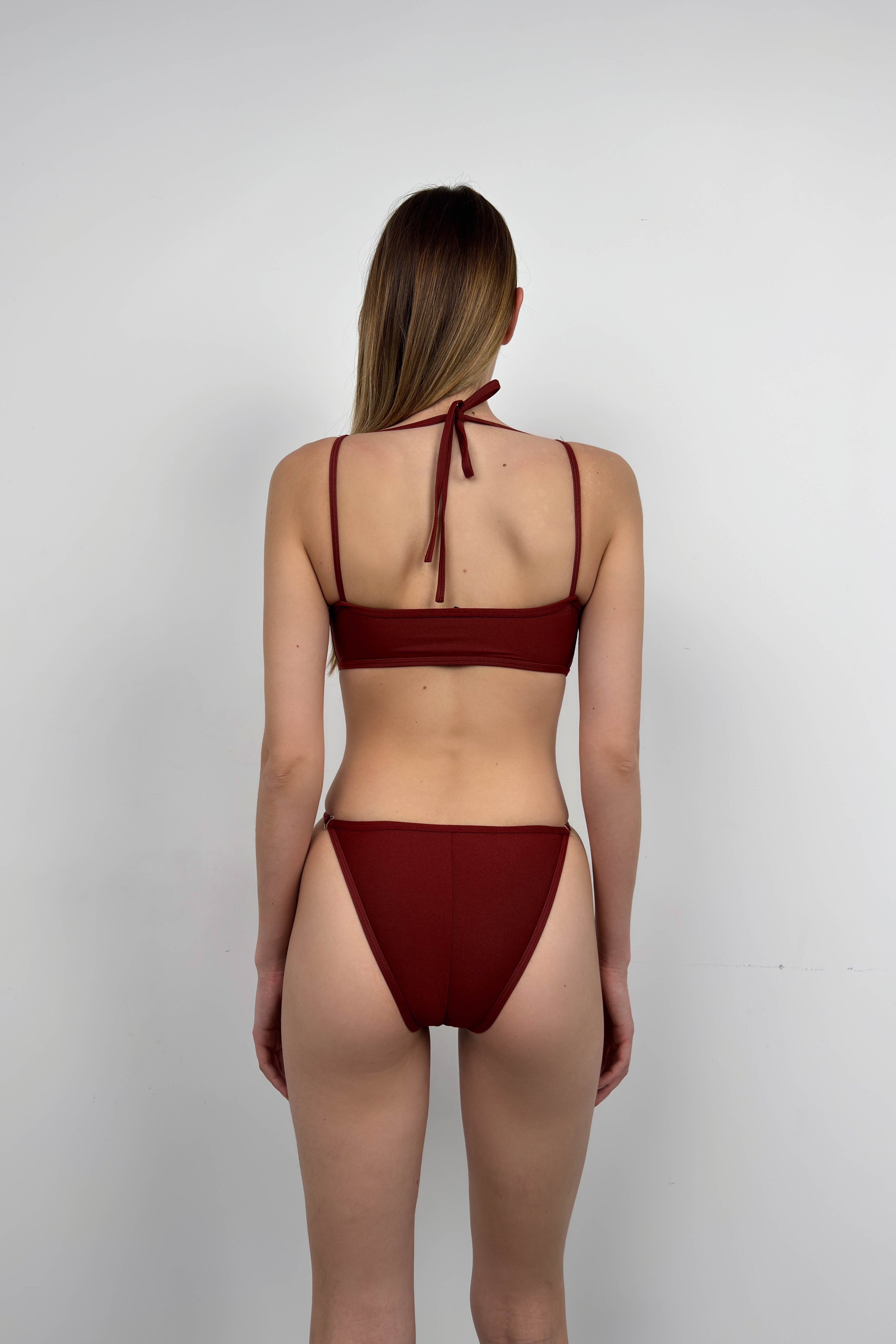 Waist Cutout Brown Mayokini