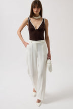 Waist Waist White Pants