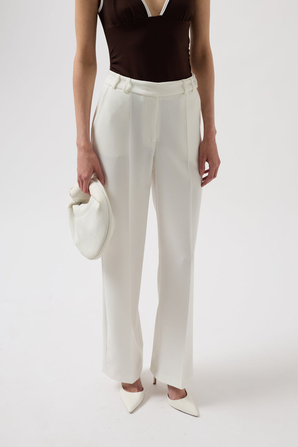 Waist Waist White Pants
