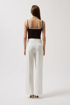 Waist Waist White Pants