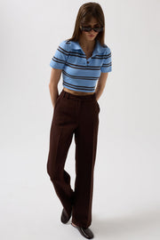 Brown Trousers with Waist Belt