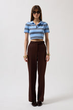 Waist Waist Brown Pants