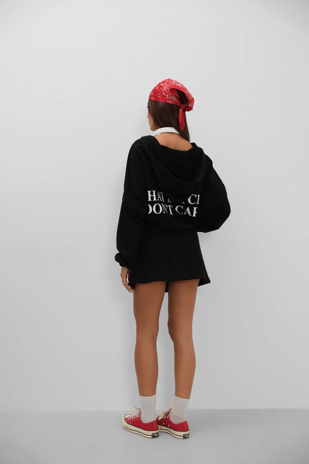 Elastic Waist Mini Black Skirt