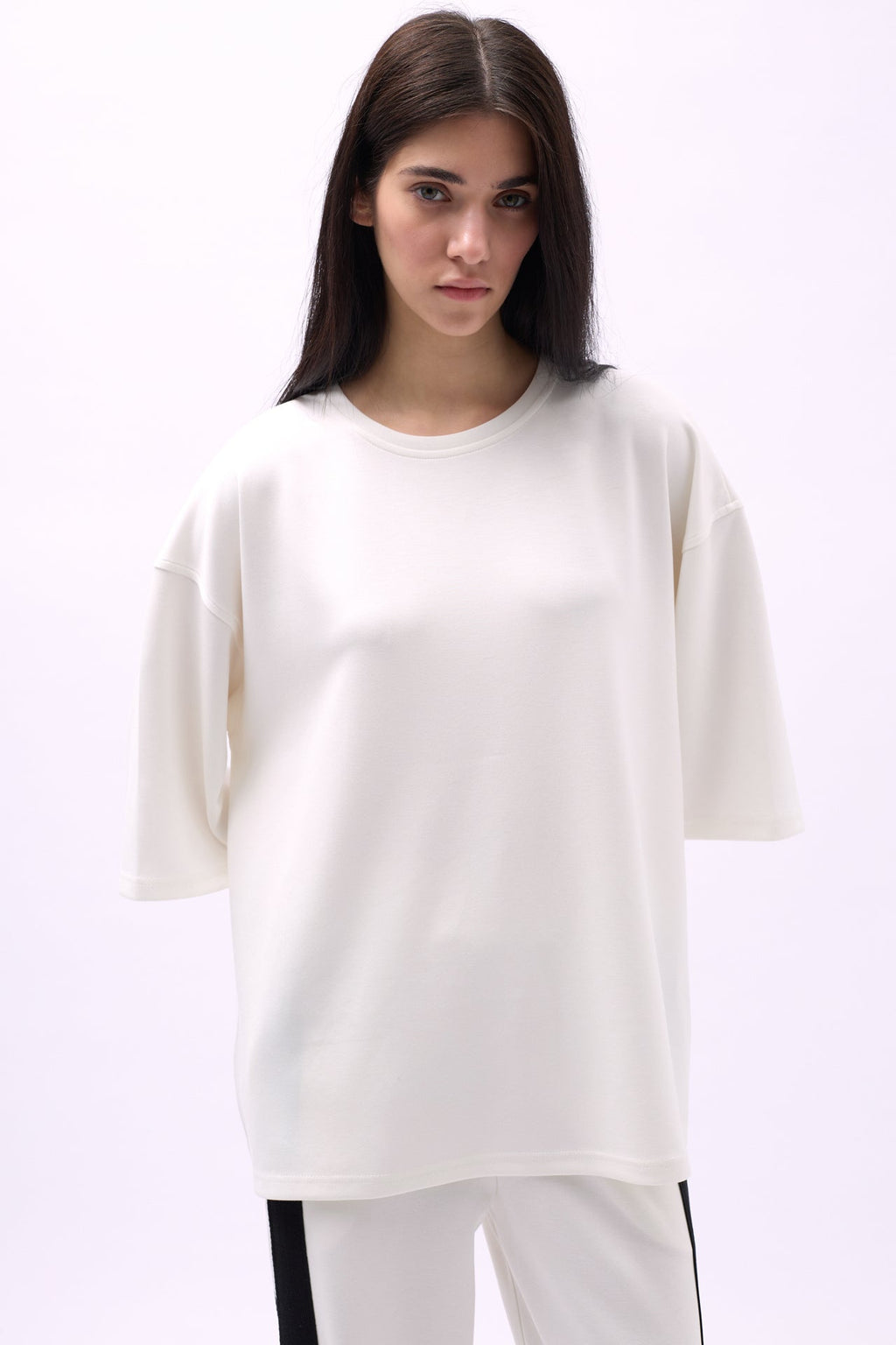 Crew Neck Oversize White T-Shirt