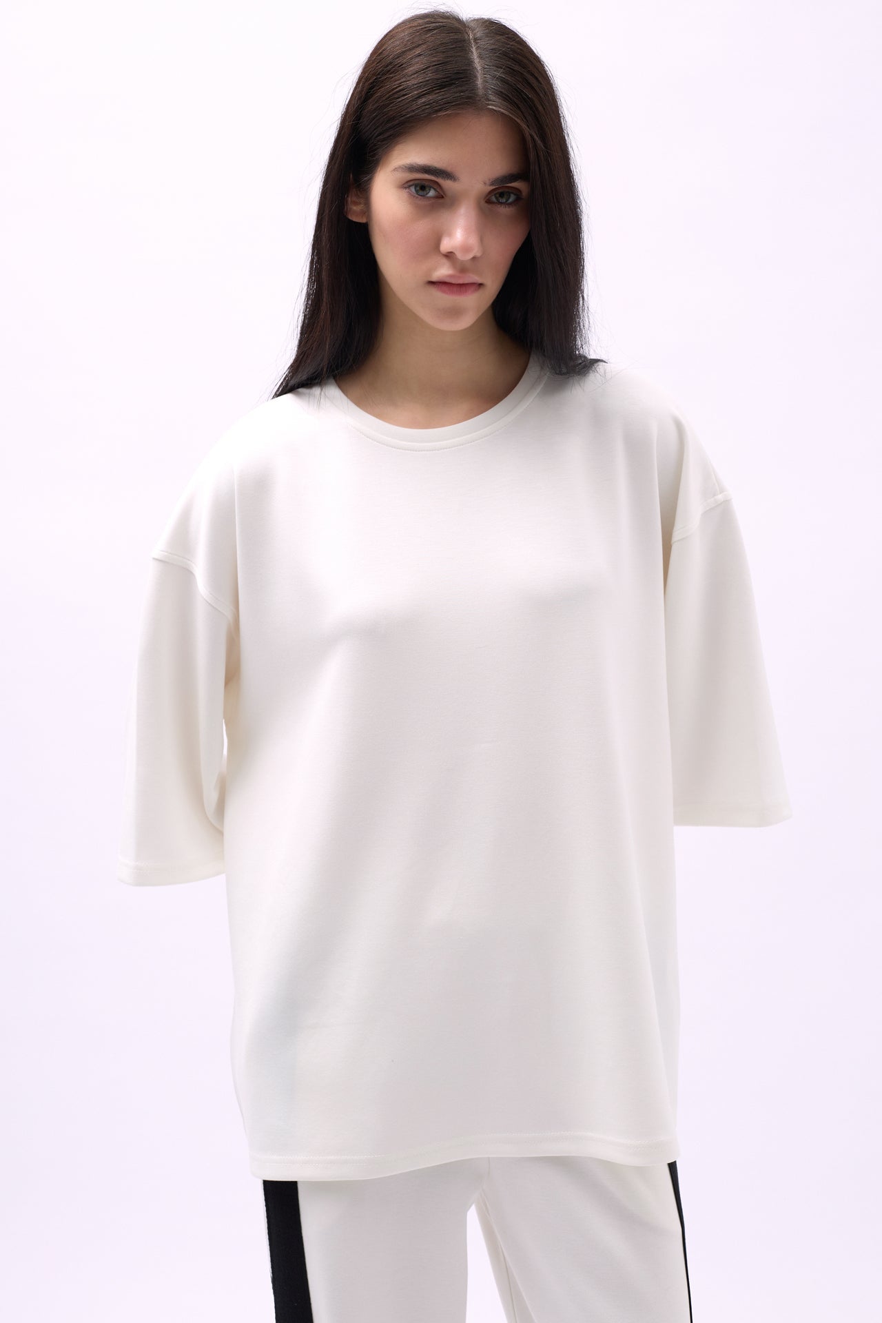 Crew Neck Oversize White T-Shirt
