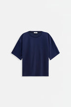 Crew Neck Oversize Navy T-Shirt