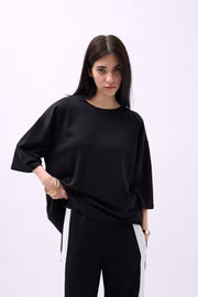 Crew Neck Oversized Black T-Shirt