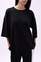 Crew Neck Oversize Black T-Shirt