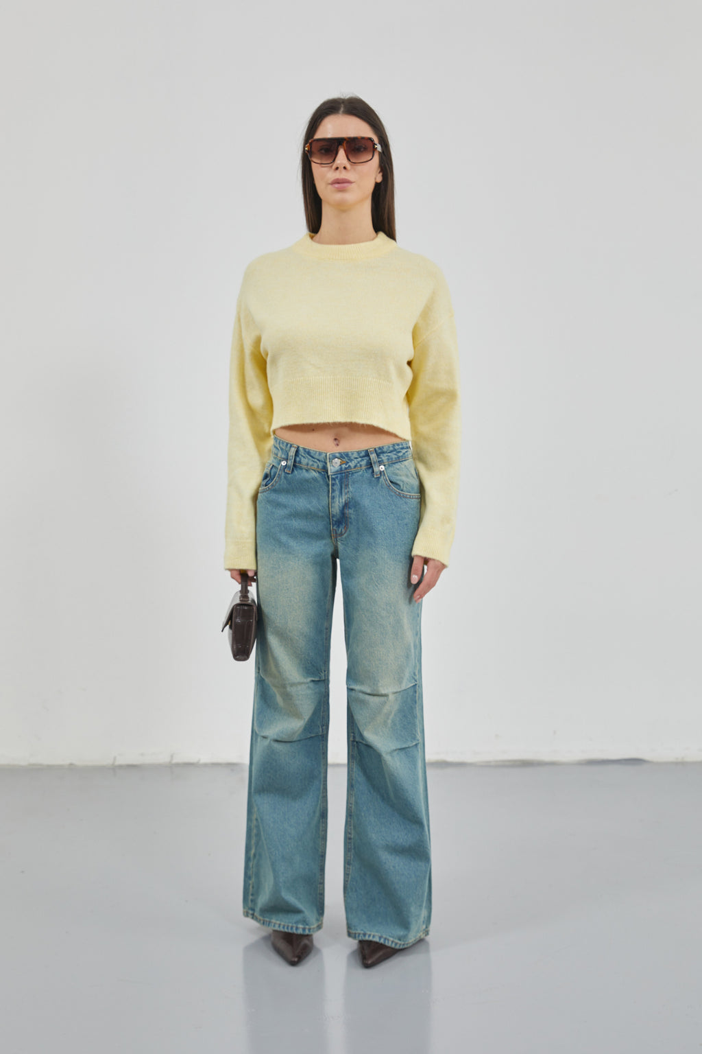 Low Waist Diz Layered Blue Jeans