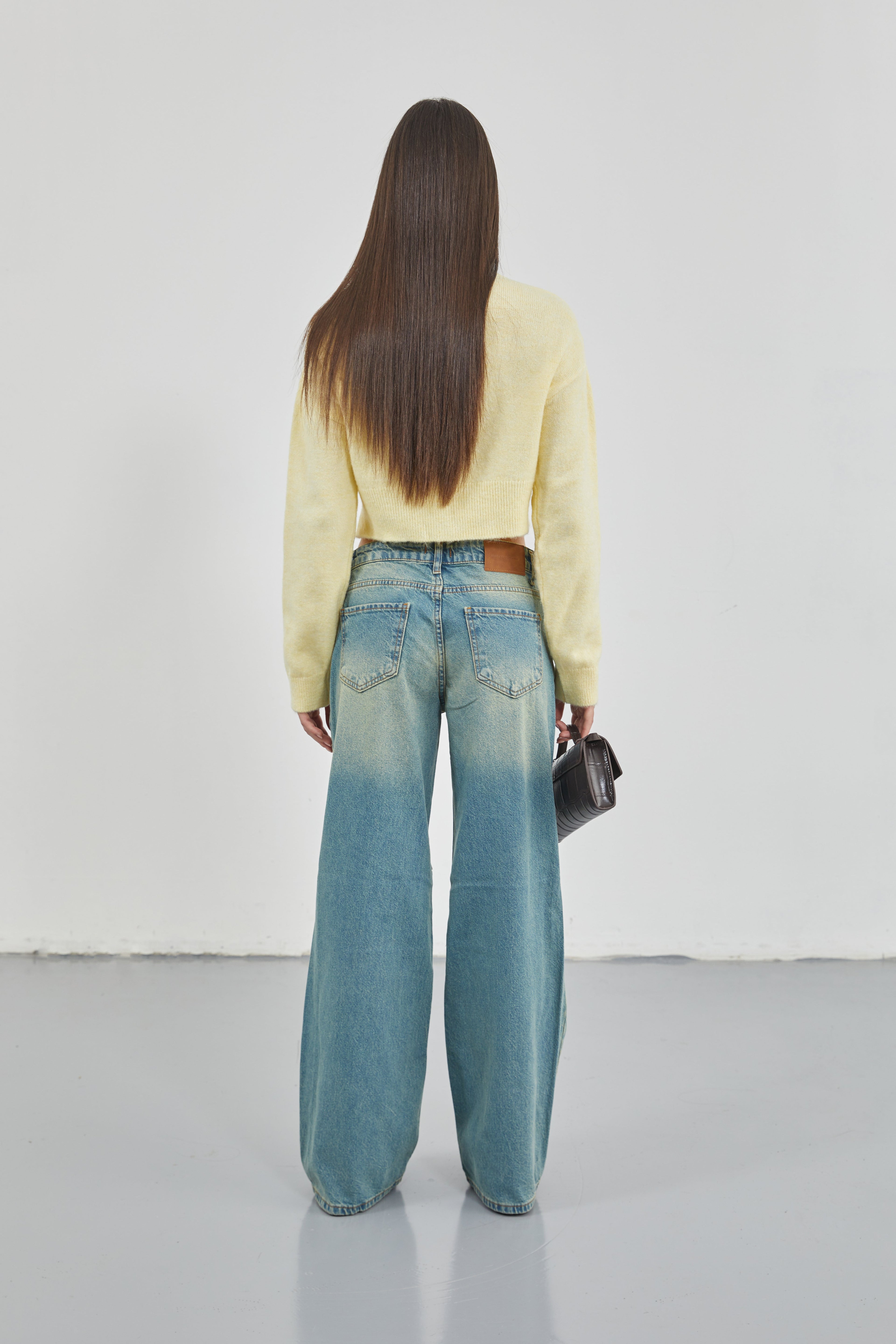 Low Waist Diz Layered Blue Jeans