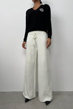 Wide-Leg Knit Sweatpants