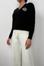 Wide-Leg Knit Sweatpants
