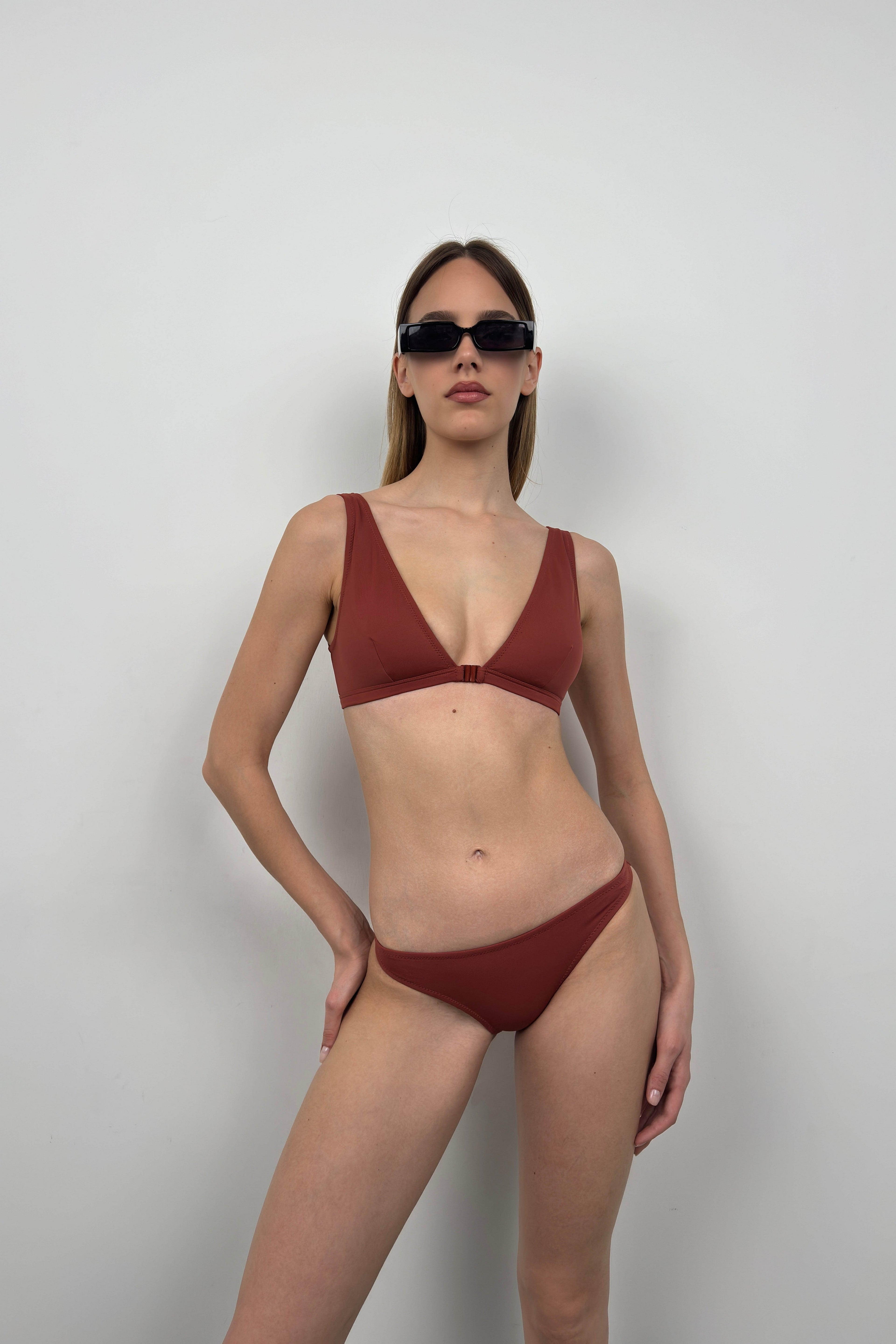 Brown Bralet Bikini Set