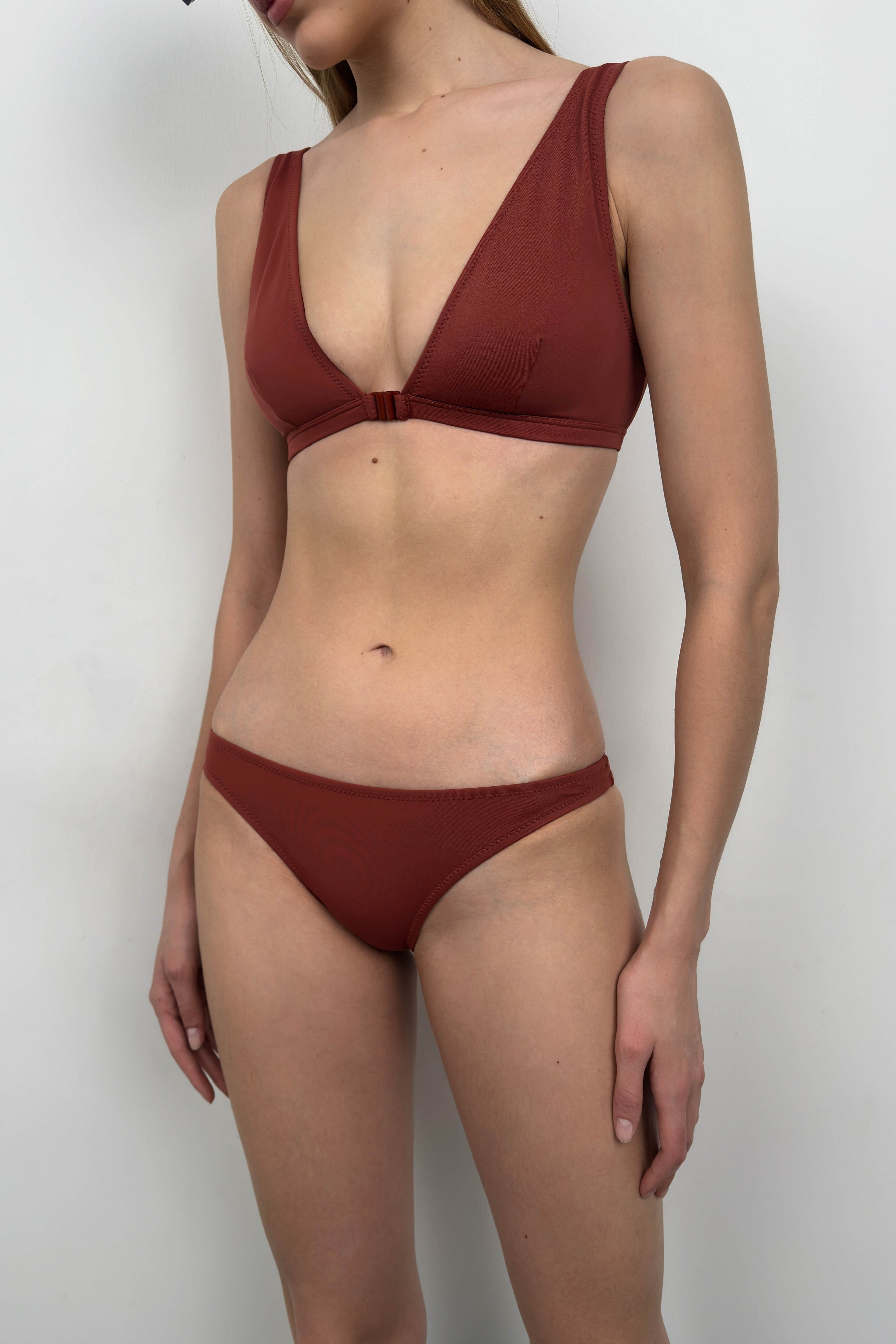 Brown Bralet Bikini Set