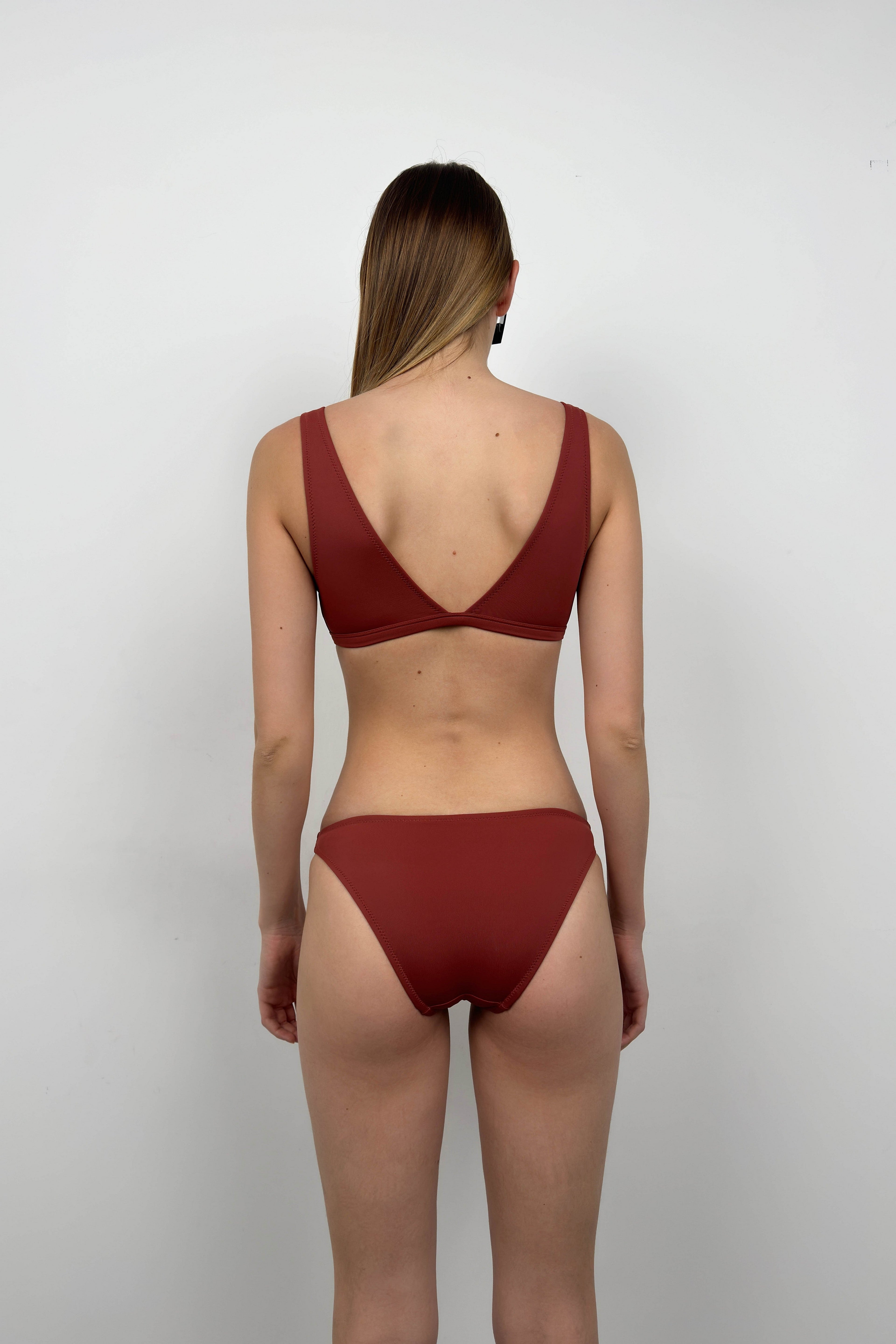 Brown Bralet Bikini Set
