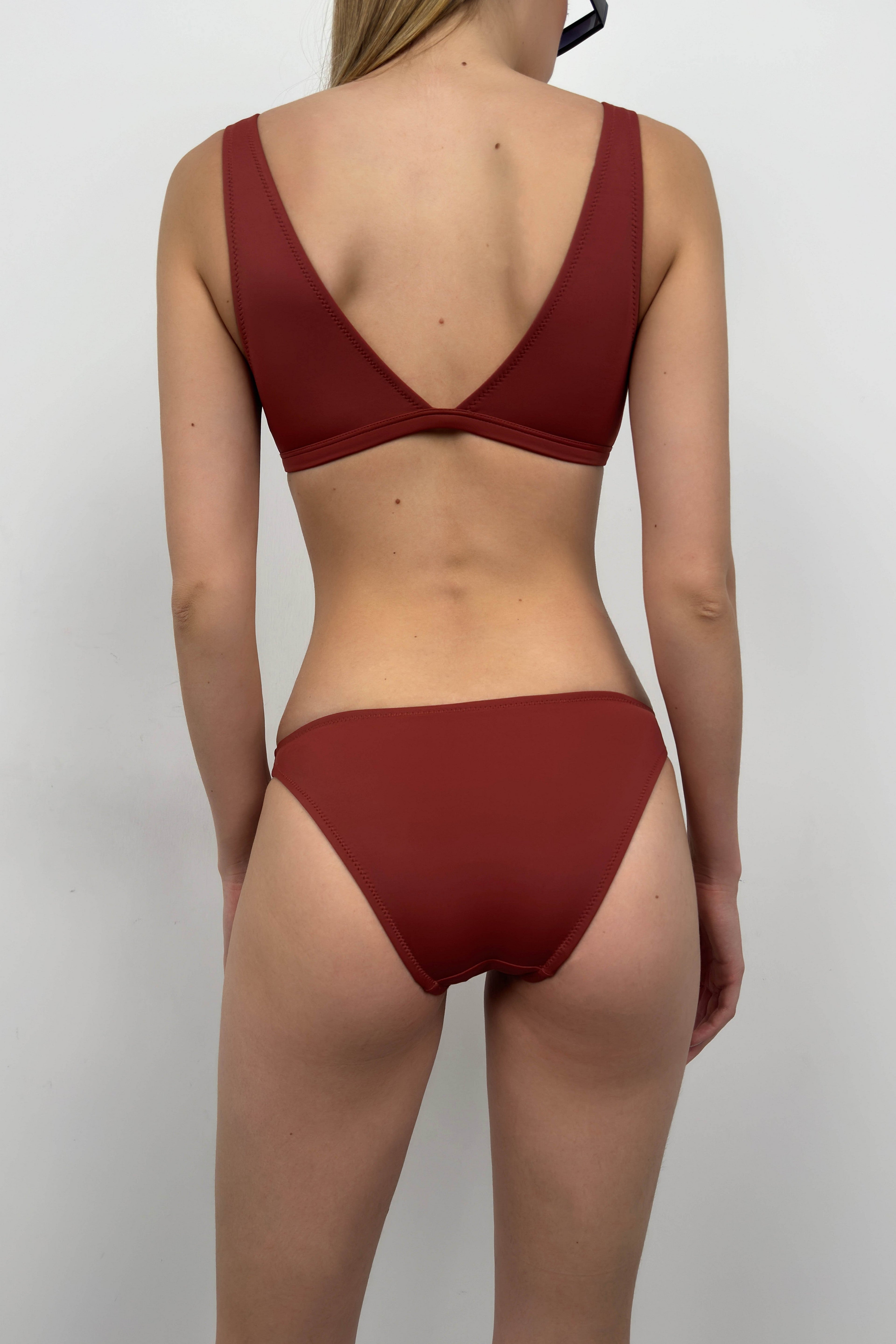 Brown Bralet Bikini Set
