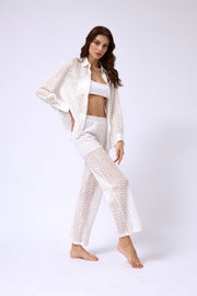 Brode White Shirt Trousers Set