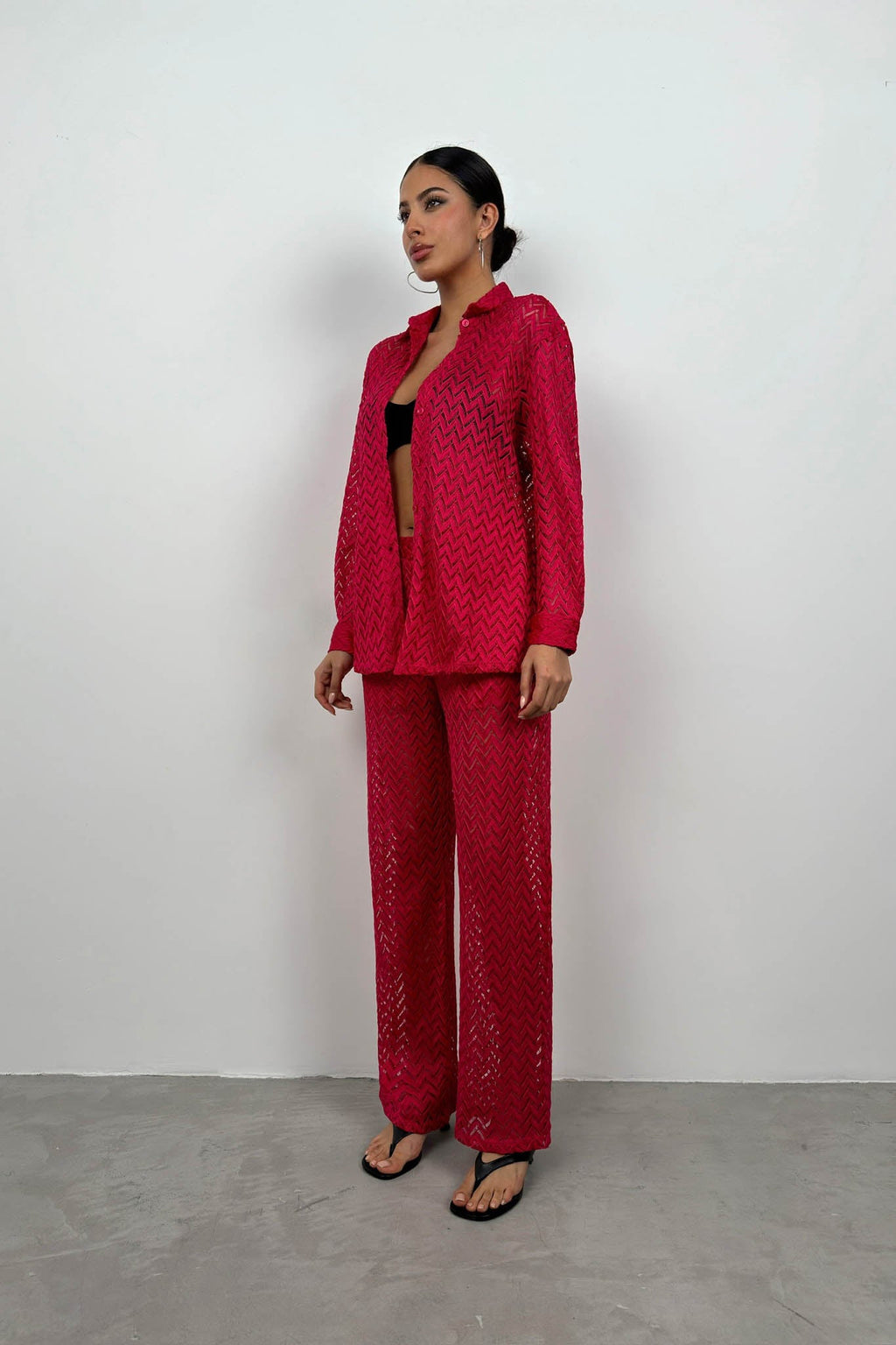 Brode Fuchsia Shirt Pants Set