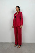 Brode Fuchsia Shirt Pants Set