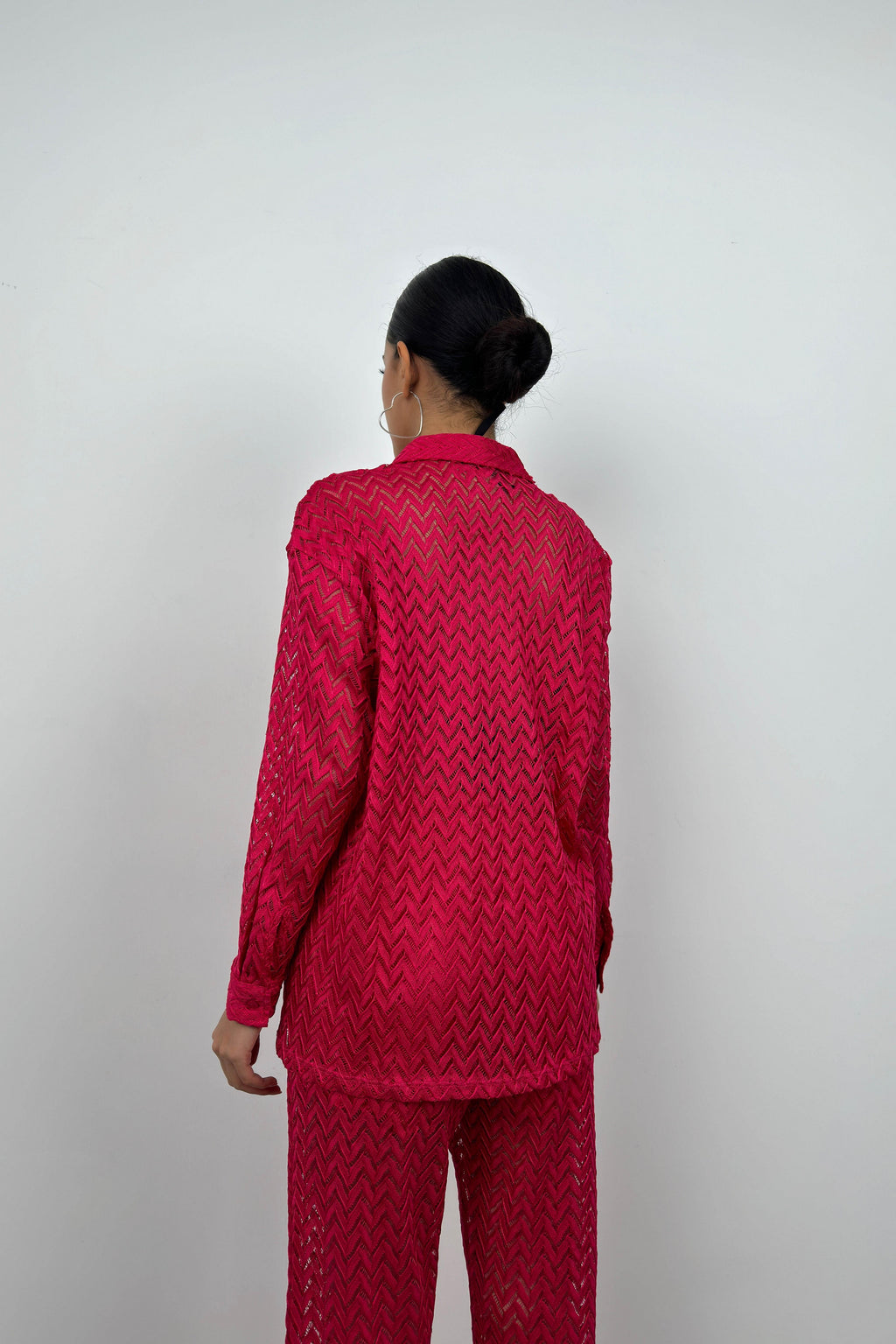 Brode Fuchsia Shirt Pants Set