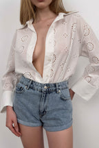 White Broderie Shirt