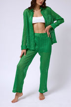 Brode Green Shirt Pants Set