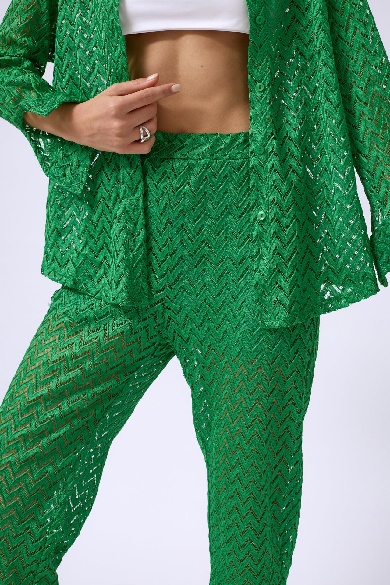 Brode Green Shirt Pants Set