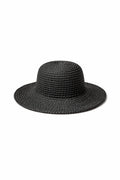 Black Bucket Straw Hat