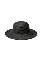 Black Bucket Straw Hat