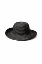 Black Bucket Straw Hat