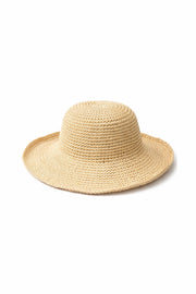 Beige Bucket Straw Hat