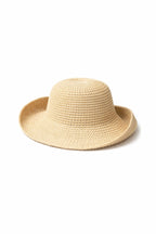 Beige Bucket Straw Hat