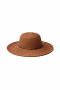 Brown Bucket Straw Hat