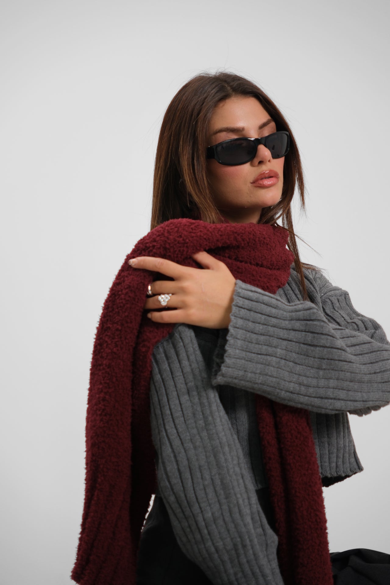Bouclé Burgundy Atki