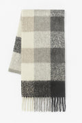 Boucle Plaid Black Scarf