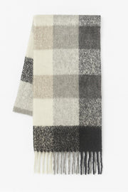 Booklet Plaid Black Scarf