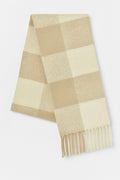 Boucle Plaid Beige Scarf