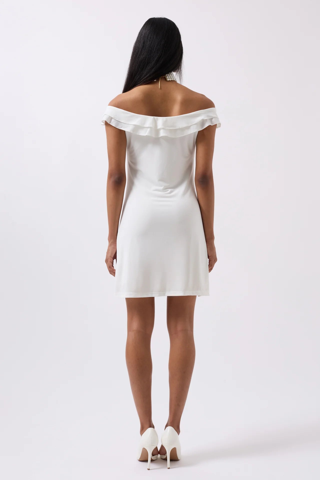 Ruched Detail Off Shoulder Mini Dress