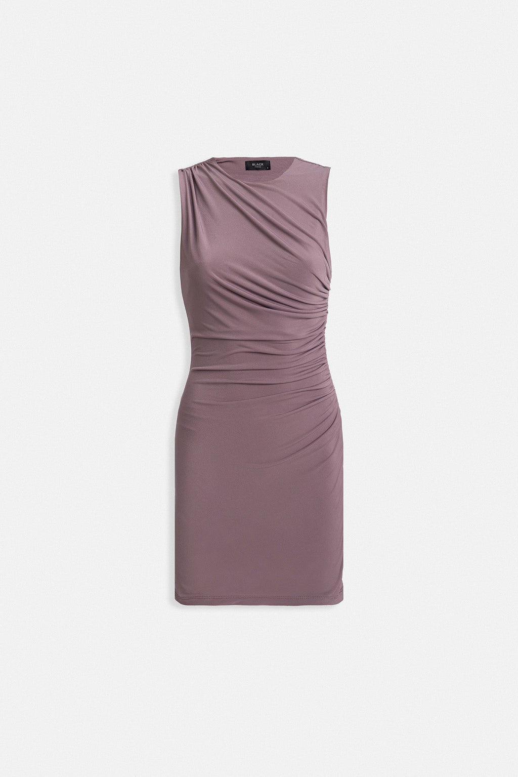 Ruched Mini Mink Dress