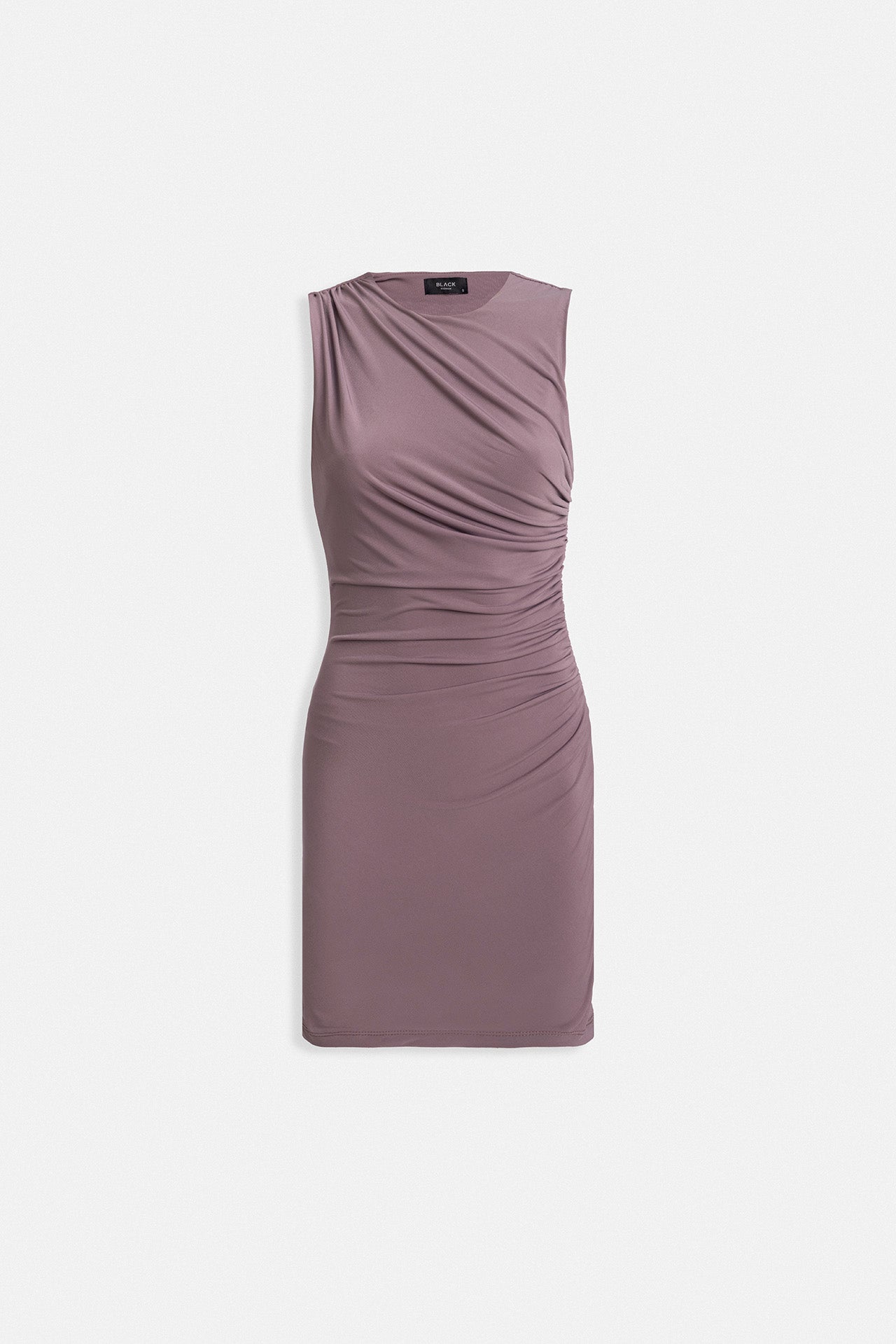 Ruched Mini Mink Dress