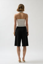 Cross Strapli Ecru Blouse