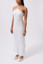 Cross Straps Maxi White Dress