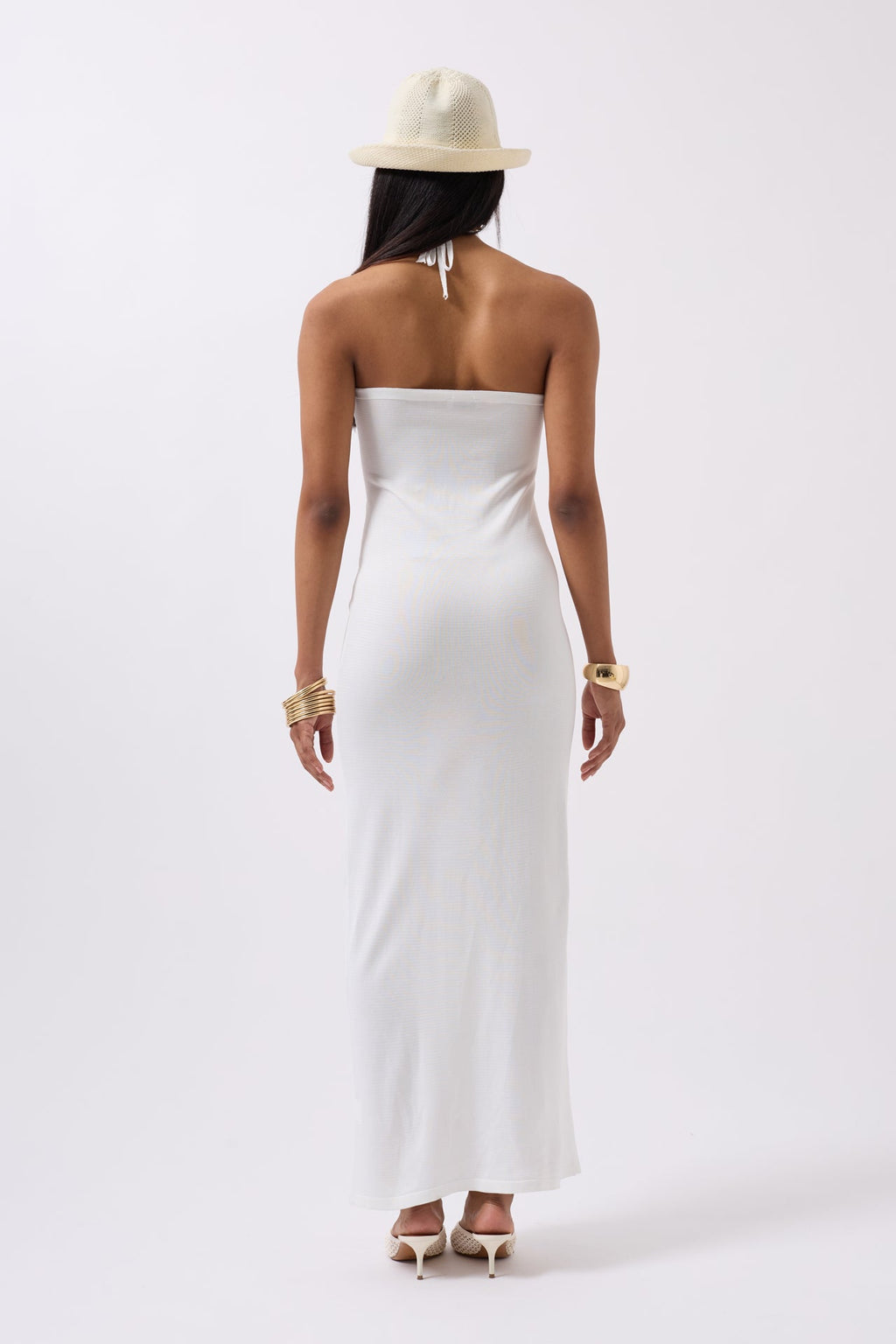 Cross Strap Maxi White Dress