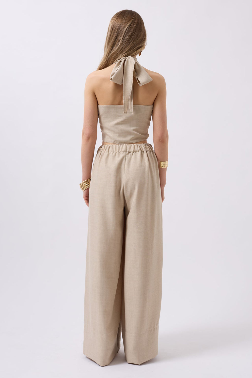Cross Tie Linen Stone Crop