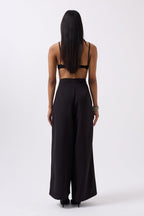 Casual High Waist Black Pants