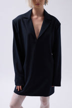 Jacket Collar Navy Mini Dress