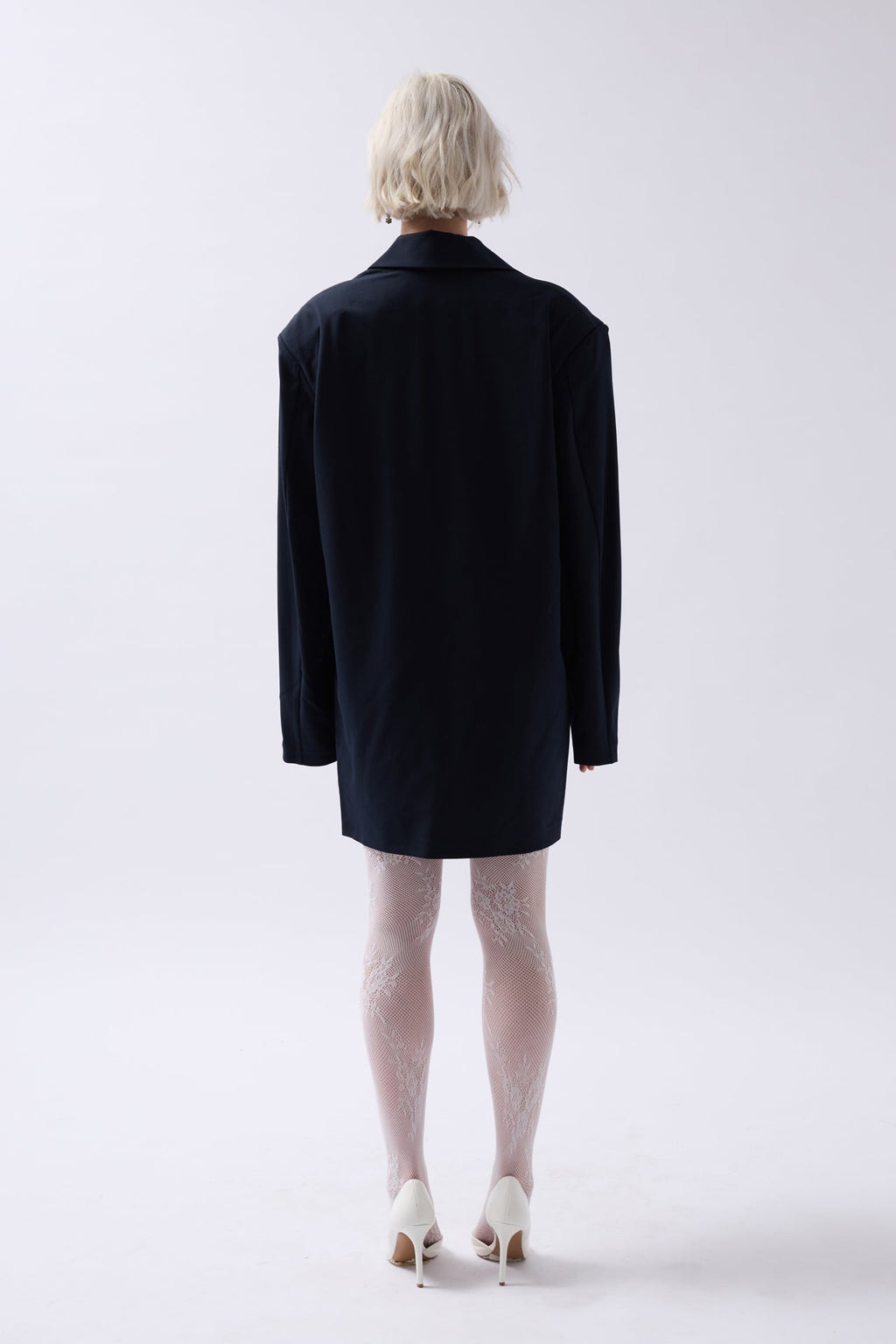 Jacket Collar Navy Mini Dress