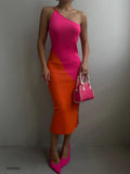 Two-Tone Knit Dress