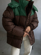 Cift Colorful Kapsonlu Brown Green Mont